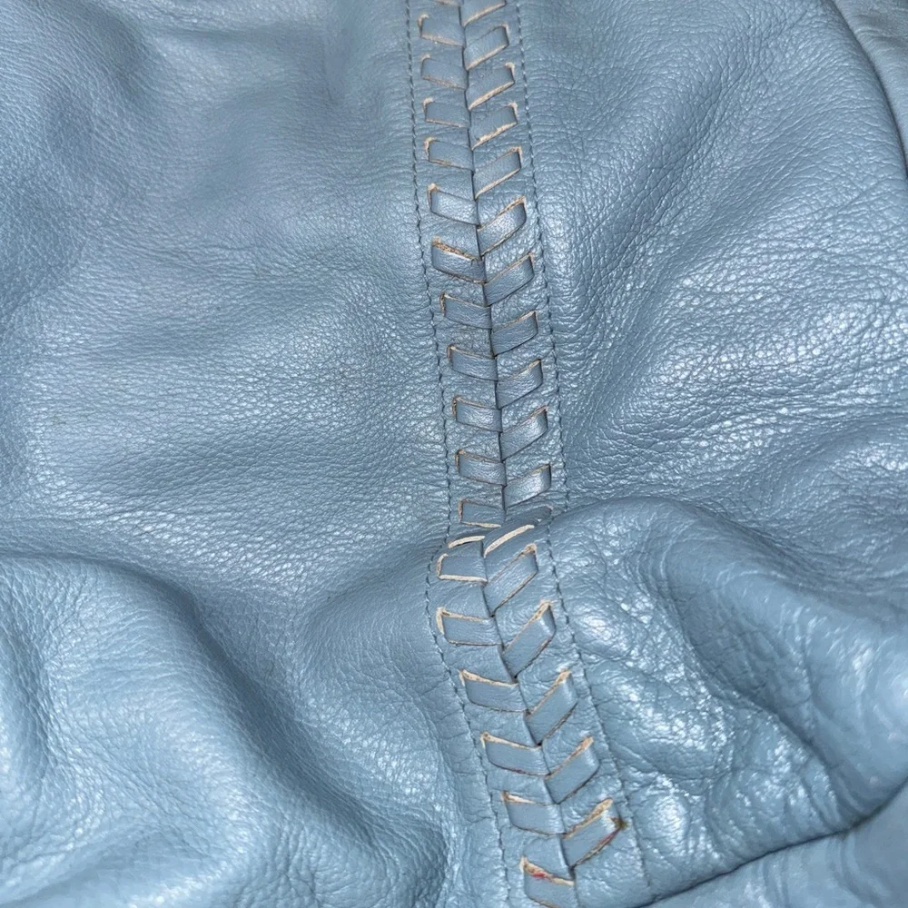Lauren Ralph Lauren Braided Large Light Blue Purse - Picture 4 of 7